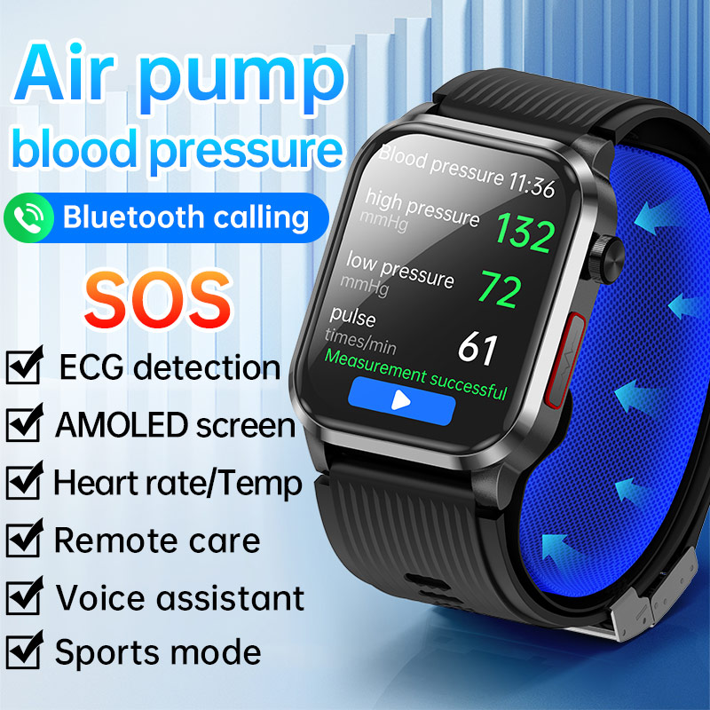 P300pro BT Call Air Pump Airba - Fall Detection Watch incelemesi ve fiyatı
