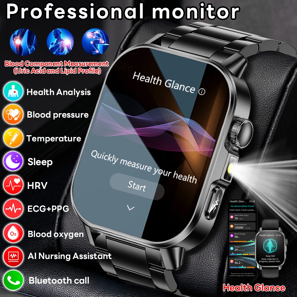 2026 New Model Uric Acid & Lip - Fall Detection Watch incelemesi ve fiyatı