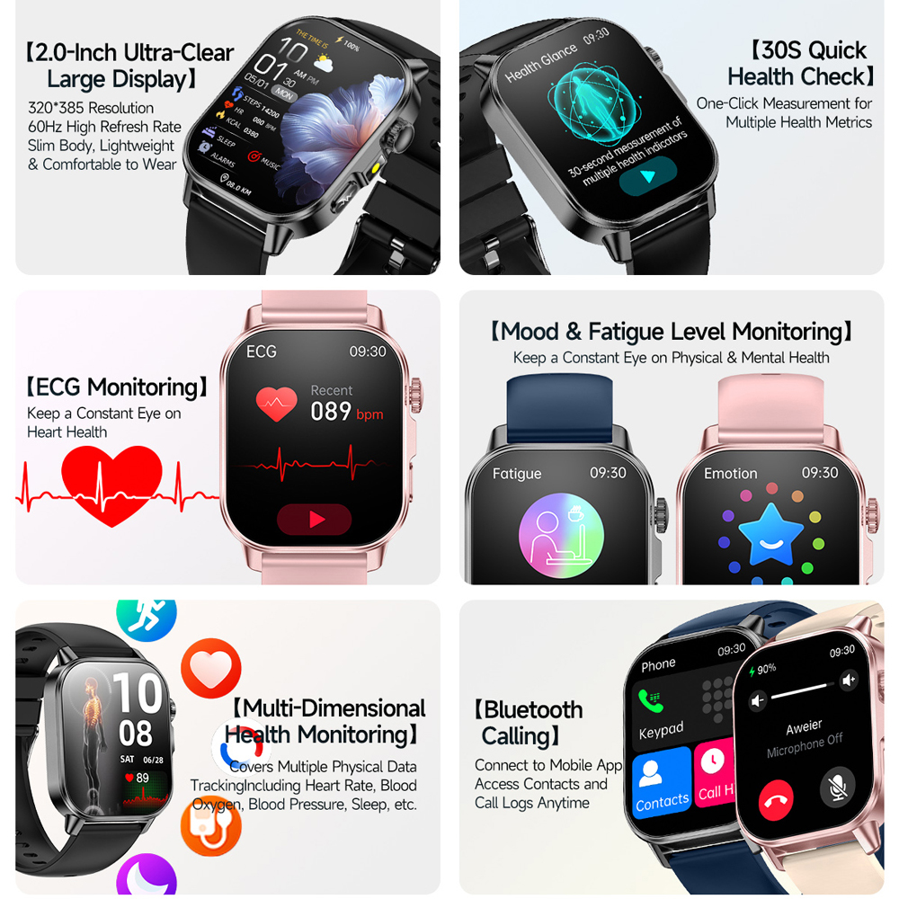 2026 New Model Uric Acid & Lip - Fall Detection Watch incelemesi ve fiyatı