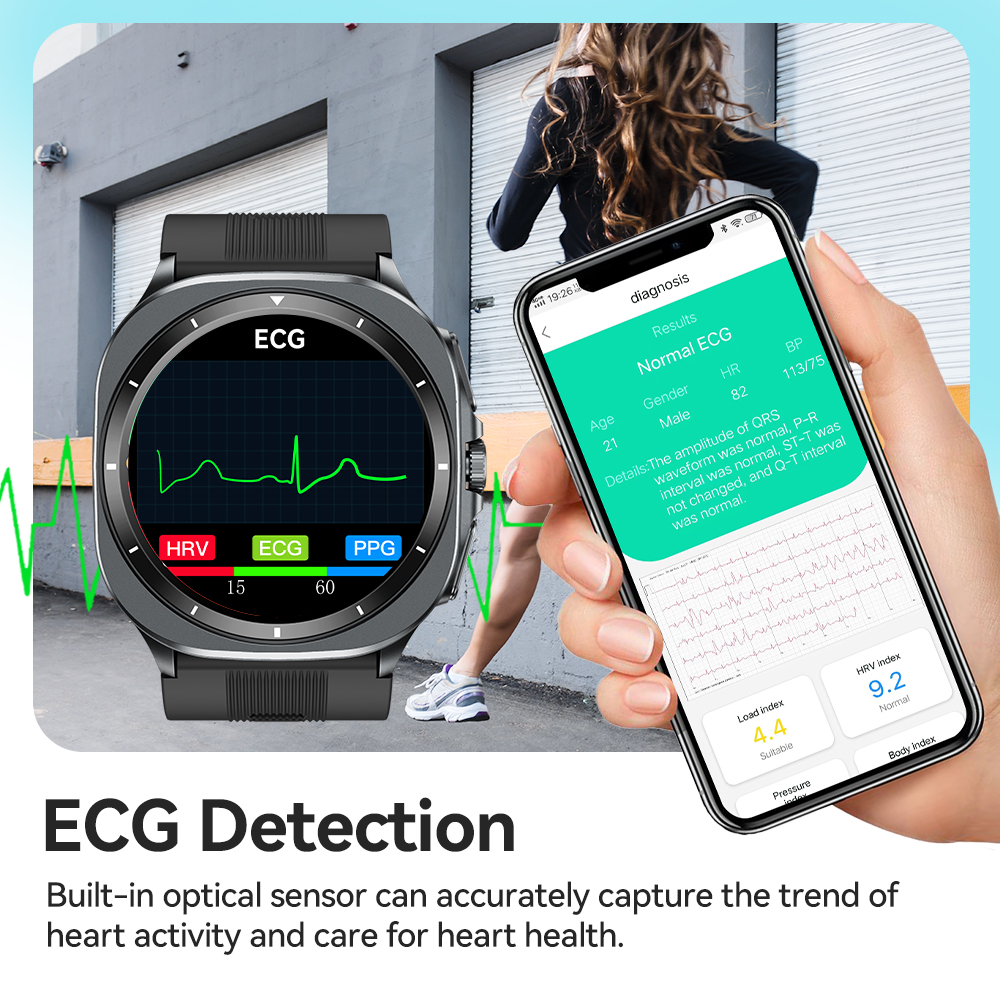 NOYAFA New ECG+PPG Blood Fat U - Fall Detection Watch incelemesi ve fiyatı