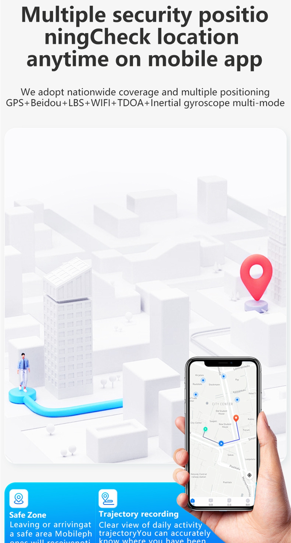 GPS Positioning Fall Detection - Fall Detection Watch incelemesi ve fiyatı