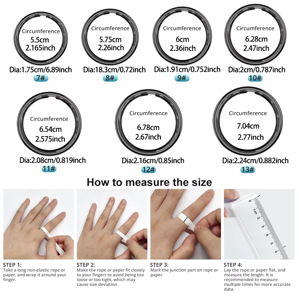 R09 Smart Ring Men Women with  - Temperature Ring Skin incelemesi ve fiyatı