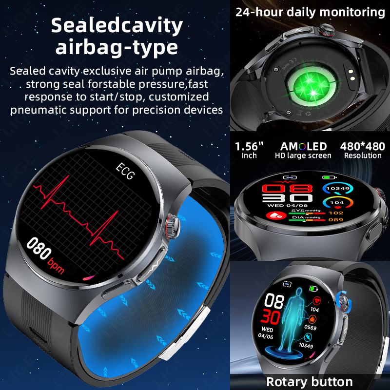 LIGE New Airbag Air Pump Accur - Fall Detection Watch incelemesi ve fiyatı